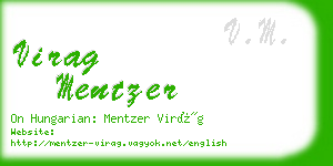 virag mentzer business card